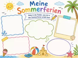 Vorschau - Arbeitsblätter - Sommerferien - Deckblatt