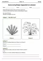 Vorschau - Arbeitsblätter - Basisscreening Biologie Angepasstheit Klasse 7–8 - Deckblatt
