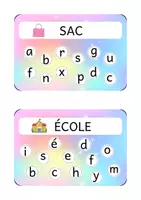Aperçu - Jeux - Mots rentrée - lettres capitales scriptes - Page de couverture