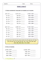 Vista previa - Hojas de trabajo - Cálculo mental 5º y 6º de Primaria – Las 4 operaciones básicas - página 3