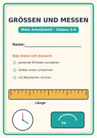Vorschau - Arbeitsblätter - Größen und Messen umrechnen, Umfang, Geldbeträge, Fläche, Volumen, - Deckblatt