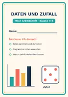 Vorschau - Arbeitsblätter - Daten und Zufall - sammeln, ordnen, lesen, zeichen, Kennwert, Zufall, Wahrscheinlichkeite - Deckblatt
