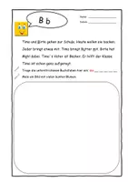 Vorschau - Unterrichtsreihen - Klaro DaZ- & Homeschooling Einzelbuchstabenblatt Bb - Deckblatt