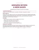 Vorschau - Arbeitsblätter - Grenzen setzen & Nein sagen | Selbstbehauptung, Sozialkompetenz, Gruppendruck, Kommunikation - Deckblatt