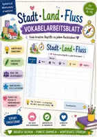 Vorschau - Spiele - Stadt-Land-Fluss – Arbeitsblatt | Wortschatz spielerisch erweitern - Deckblatt