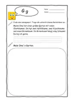 Vorschau - Unterrichtsreihen - Klaro DaZ- & Homeschooling Einzelbuchstabenblatt Gg - Deckblatt