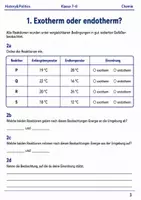 Vorschau - Arbeitsblätter - Energie bei Reaktionen Basisscreening Klasse 7–8 - Seite 2