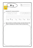 Vorschau - Unterrichtsreihen - Klaro DaZ- & Homeschooling Einzelbuchstabenblatt Ww - Deckblatt