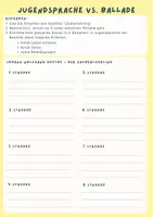 Vorschau - Arbeitsblätter - Jugendsprache vs. Balladen (Der Zauberlehrling) - Deckblatt