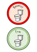 Vorschau - Bildkarten - Toilettenampel Toilettenschilder - Klassenraum FREEBIE - Seite 1