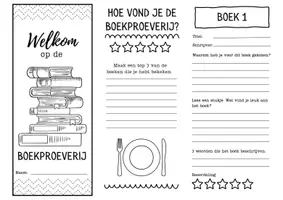 Voorbeeld - Boekproeverij formulier voor leeringen - Voorblad