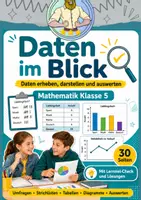 Vorschau - Stationenlernen - Daten und Diagramme | Klasse 5 Mathematik - Deckblatt