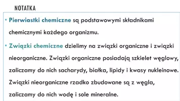 zapowiedź - Prezentacja - Skład chemiczny organizmów - strona 3
