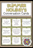 Vorschau - Aufgabenkarten - Summer Holidays - Conversation Cards - Deckblatt