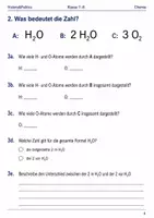 Vorschau - Arbeitsblätter - Formeln und Reaktionsschemata Basisscreening Klasse 7–8 - Seite 3