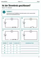 Vorschau - Arbeitsblätter - Elektrische Stromkreise Basisscreening Klasse 7–8 Schulstart - Seite 3