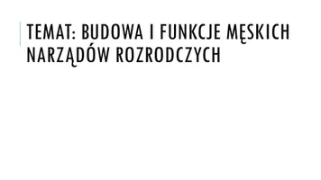zapowiedź - Prezentacja - Budowa i funkcje męskich narządów rozrodczych - obwoluta