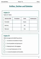 Vorschau - Arbeitsblätter - Stromstärke Spannung Widerstand Basisscreening Klasse 7–8 - Seite 2