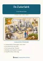 Vorschau - Arbeitsblätter - Die Zuckerfabrik – Lesespurgeschichte mit Rätselaufgaben (Klasse 8) - Seite 1