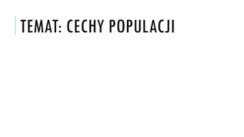 zapowiedź - Prezentacja - Cechy populacji - obwoluta