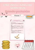 Vorschau - Merkblätter - Kalendergeschichten | Merkblatt | Inhaltsangabe | Arbeitsblätter | Klasse 7 | Deutsch - Deckblatt