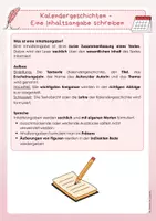 Vorschau - Merkblätter - Kalendergeschichten | Merkblatt | Inhaltsangabe | Arbeitsblätter | Klasse 7 | Deutsch - Seite 2