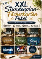 Vorschau - Bildkarten - XXL Stundenplan Fächerkarten / Klassenraumgestaltung - Deckblatt