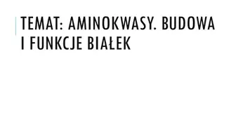 zapowiedź - Prezentacja -Aminokwasy - obwoluta