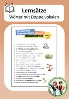 Vorschau - Arbeitsblätter - Lernsätze - Wörter mit Doppelvokalen - Deckblatt