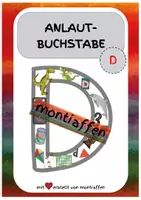 Vorschau - Bildkarten - Anlautbuchstabe "D" für Buchstabenweg / Buchstabe der Woche - Deckblatt