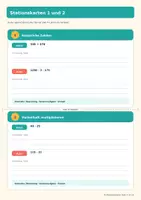 Vorschau - Arbeitsblätter - Rechenspaziergang/Stationsarbeit mit Lösungen und Differenzierung Klasse 5-6 - Seite 3