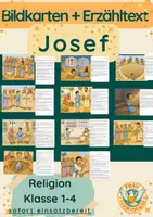 Vorschau - Bildkarten - Josef und seine Brüder – 11 Bildkarten mit kindgerechten Erzähltexten | Religion Grundschule - Deckblatt