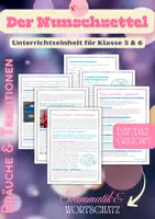 Vorschau - Unterrichtsreihen - Der Wunschzettel – Post an das Christkind – Grammatik & Leseverständnis DaF/DaZ - Deckblatt