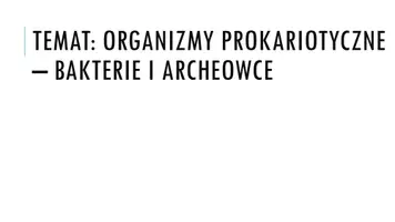 zapowiedź - Prezentacja - Bakterie i archeowce - strona 1