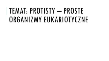 zapowiedź - Prezentacja - Protisty - proste org - obwoluta