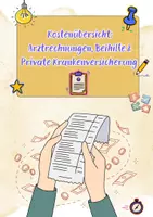Vorschau - Lehrpläne/Lehrermaterial - Kostenübersicht: Arztrechnungen, Beihilfe & Private Krankenversicherung - Deckblatt