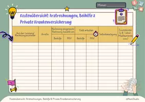 Vorschau - Lehrpläne/Lehrermaterial - Kostenübersicht: Arztrechnungen, Beihilfe & Private Krankenversicherung - Seite 2