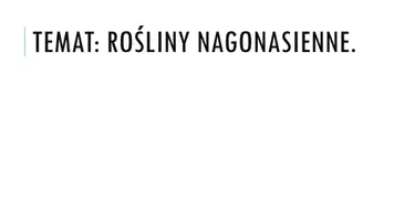 zapowiedź - Prezentacja - Rośliny nasienne - obwoluta