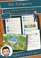 Vorschau - Arbeitsblätter - Die Talsperre – Lesespurgeschichte mit Rätselaufgaben (Klasse 8) - Deckblatt