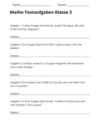 Vorschau - Stundenentwürfe - Mathe Textaufgaben Klasse 3 – Gruppenarbeit (30 Aufgaben mit Lösungen) - Seite 3