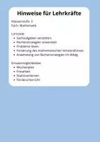 Vorschau - Stundenentwürfe - Mathe Textaufgaben Klasse 3 – 30 Aufgaben mit Lösungen - Seite 1