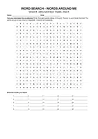 Vorschau - Arbeitsblätter - Word Search - Words around me - Seite 2