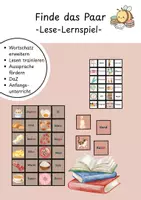 Vorschau - Stationenlernen - Finde das Paar - Lese Lernspiel Deutsch Klasse 1 - Deckblatt