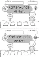Vorschau - Arbeitsblätter - Kartenkunde | Kompass | Himmelsrichtungen | Stadtplan | Planquadrat | Karten | Miniheft | Klasse 3-4 - Seite 2