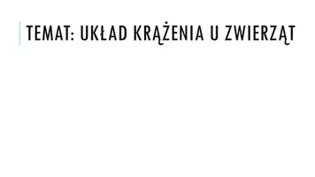 zapowiedź - Prezentacja - Układ krążenia u zwierząt - obwoluta