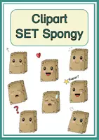 Vorschau - selbst erstellte Cliparts/Grafiken - Spongy Clipart SET (privat & kommerziell) - Deckblatt