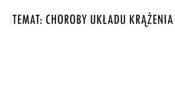 zapowiedź - Prezentacja - Choroby układu krążenia - obwoluta