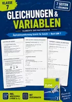 Vorschau - Arbeitsblätter - Gleichungen und Variablen – Äquivalenzumformungen Schritt für Schritt | Aufgaben wie im EdM 7 - Deckblatt