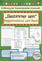 Vorschau - Arbeitsblätter - Literaturprojekt zu Wahlen und Demokratie / Einführung der Klassensprecherwahl (passend zum Buch "Bestimmer sein") - Deckblatt