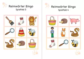 Vorschau - Spiele - Reimwörter spielerisch üben | Bingo für Vorschule und Grundschule - Seite 2